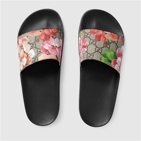 gucci bloom slides 7|women's pink Gucci slides.